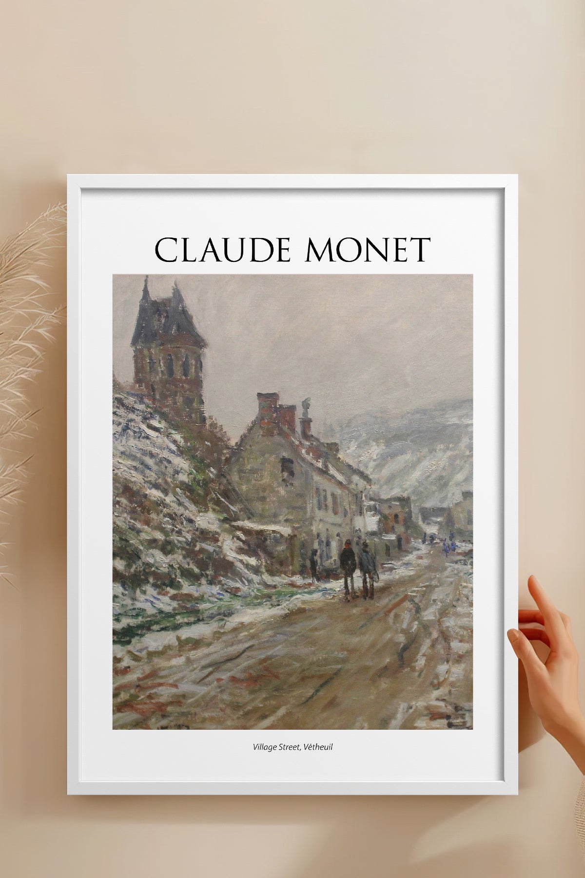 HOMEPACK Ahşap Çerçeveli Tablo Çerçeveli Poster Sanatsal Modern Duvar Dekoru MONET-11