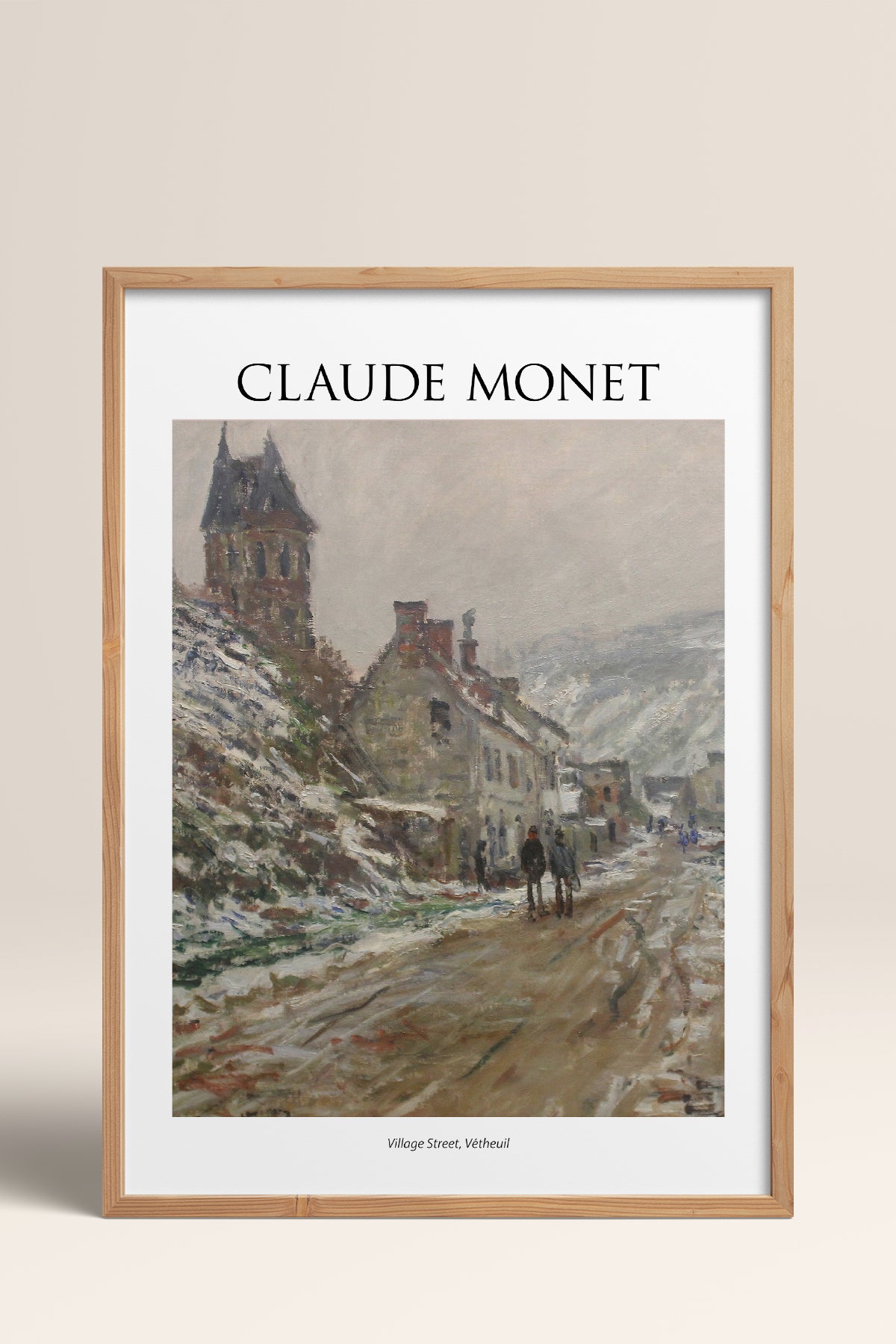 HOMEPACK Ahşap Çerçeveli Tablo Çerçeveli Poster Sanatsal Modern Duvar Dekoru MONET-11