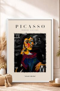 HOMEPACK Ahşap Çerçeveli Tablo Çerçeveli Poster Sanatsal Modern Duvar Dekoru PICASSO-01