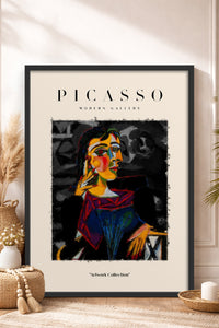HOMEPACK Ahşap Çerçeveli Tablo Çerçeveli Poster Sanatsal Modern Duvar Dekoru PICASSO-01