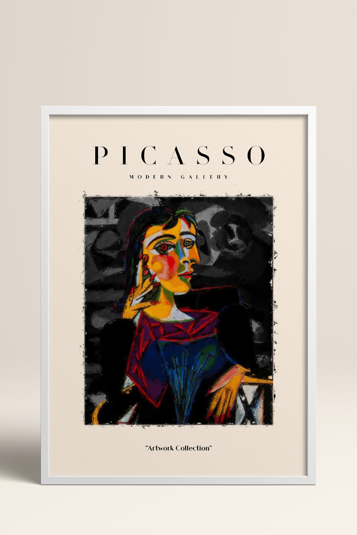 HOMEPACK Ahşap Çerçeveli Tablo Çerçeveli Poster Sanatsal Modern Duvar Dekoru PICASSO-01