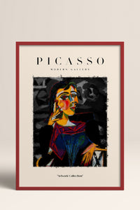 HOMEPACK Ahşap Çerçeveli Tablo Çerçeveli Poster Sanatsal Modern Duvar Dekoru PICASSO-01