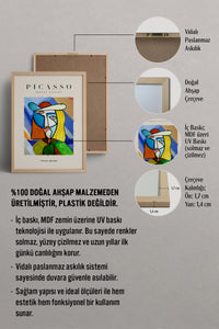 HOMEPACK Ahşap Çerçeveli Tablo Çerçeveli Poster Sanatsal Modern Duvar Dekoru PICASSO-02