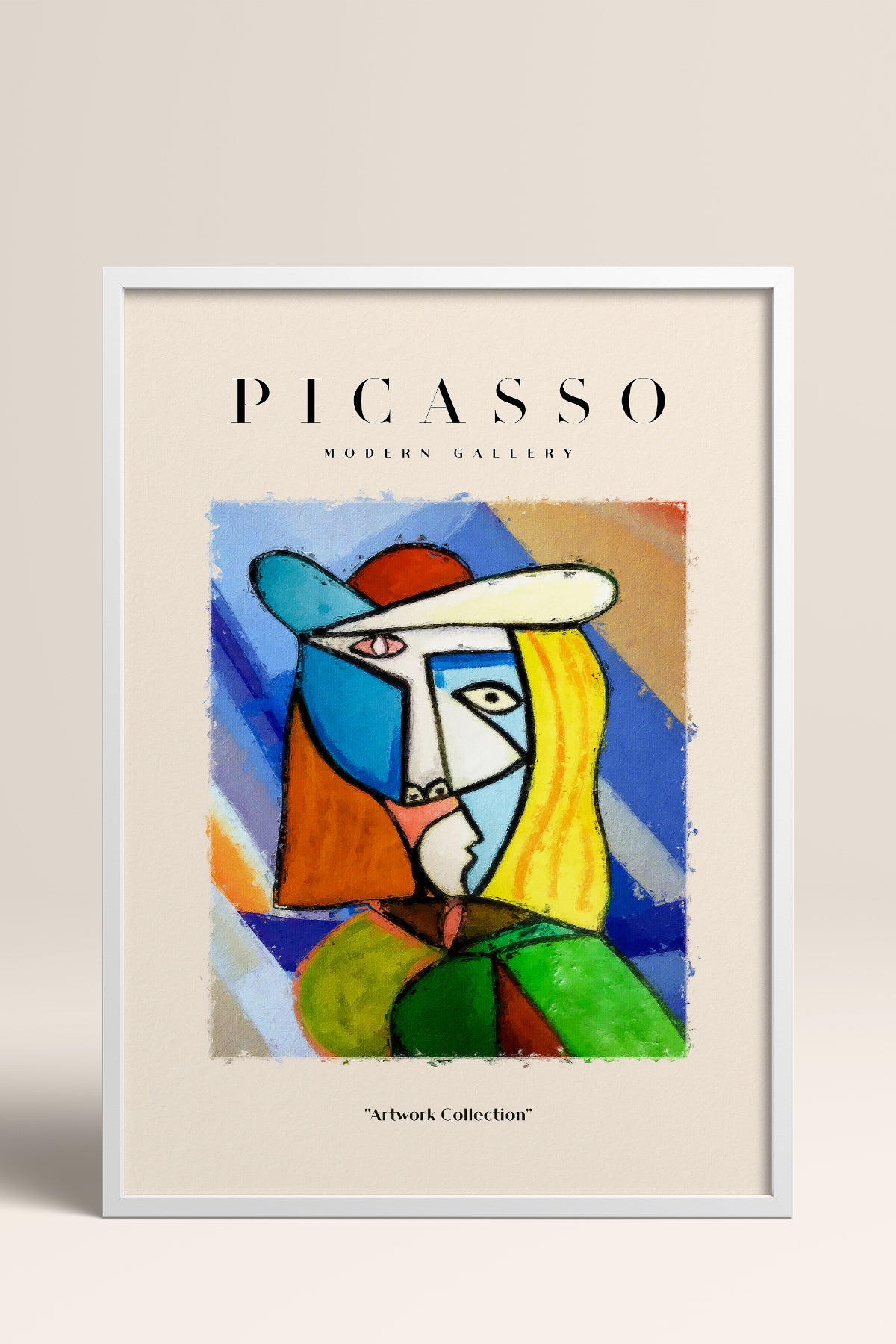 HOMEPACK Ahşap Çerçeveli Tablo Çerçeveli Poster Sanatsal Modern Duvar Dekoru PICASSO-02