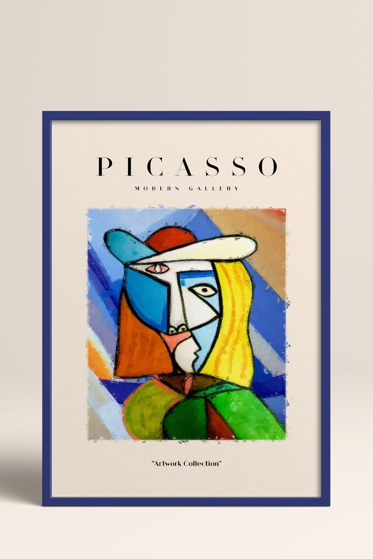 HOMEPACK Ahşap Çerçeveli Tablo Çerçeveli Poster Sanatsal Modern Duvar Dekoru PICASSO-02