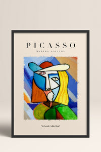 HOMEPACK Ahşap Çerçeveli Tablo Çerçeveli Poster Sanatsal Modern Duvar Dekoru PICASSO-02