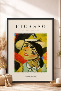 HOMEPACK Ahşap Çerçeveli Tablo Çerçeveli Poster Sanatsal Modern Duvar Dekoru PICASSO-03