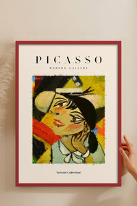 HOMEPACK Ahşap Çerçeveli Tablo Çerçeveli Poster Sanatsal Modern Duvar Dekoru PICASSO-03