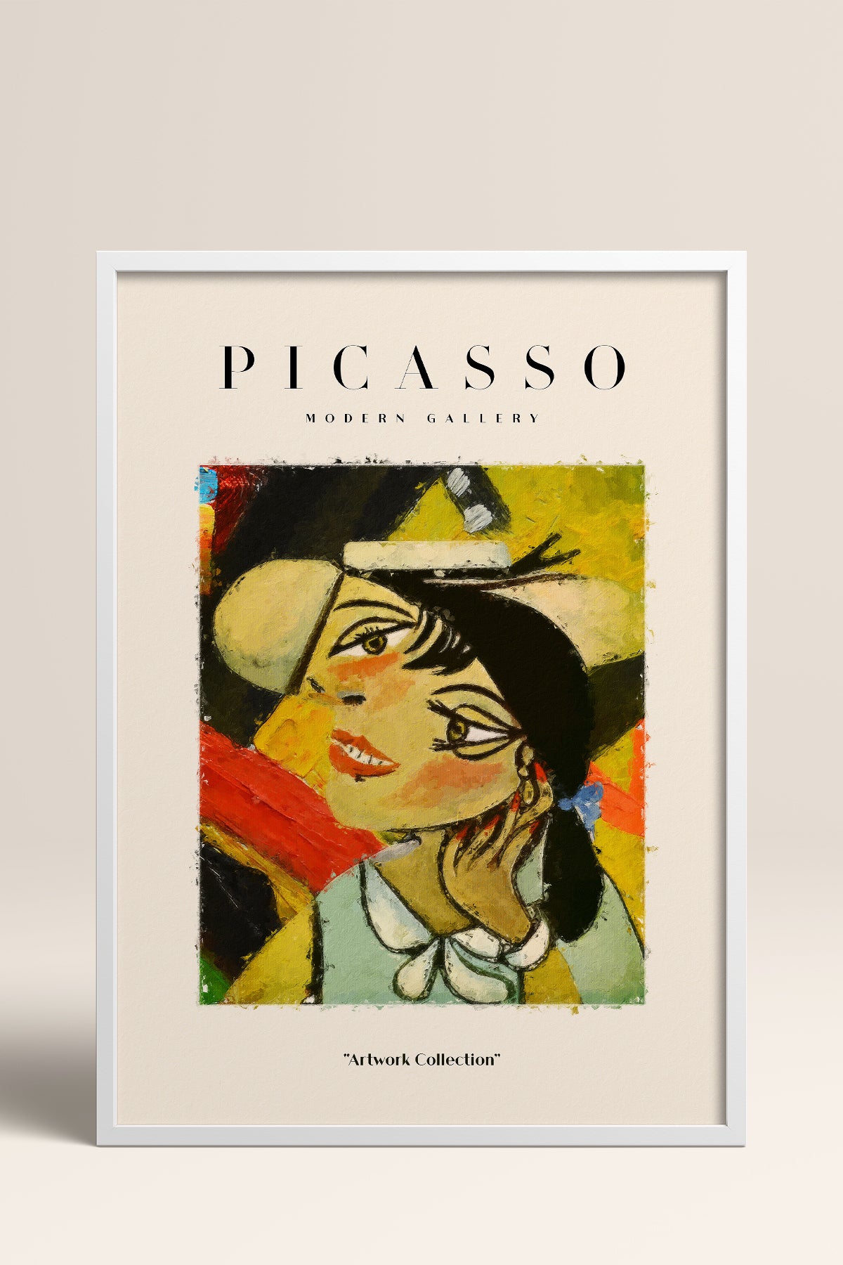 HOMEPACK Ahşap Çerçeveli Tablo Çerçeveli Poster Sanatsal Modern Duvar Dekoru PICASSO-03