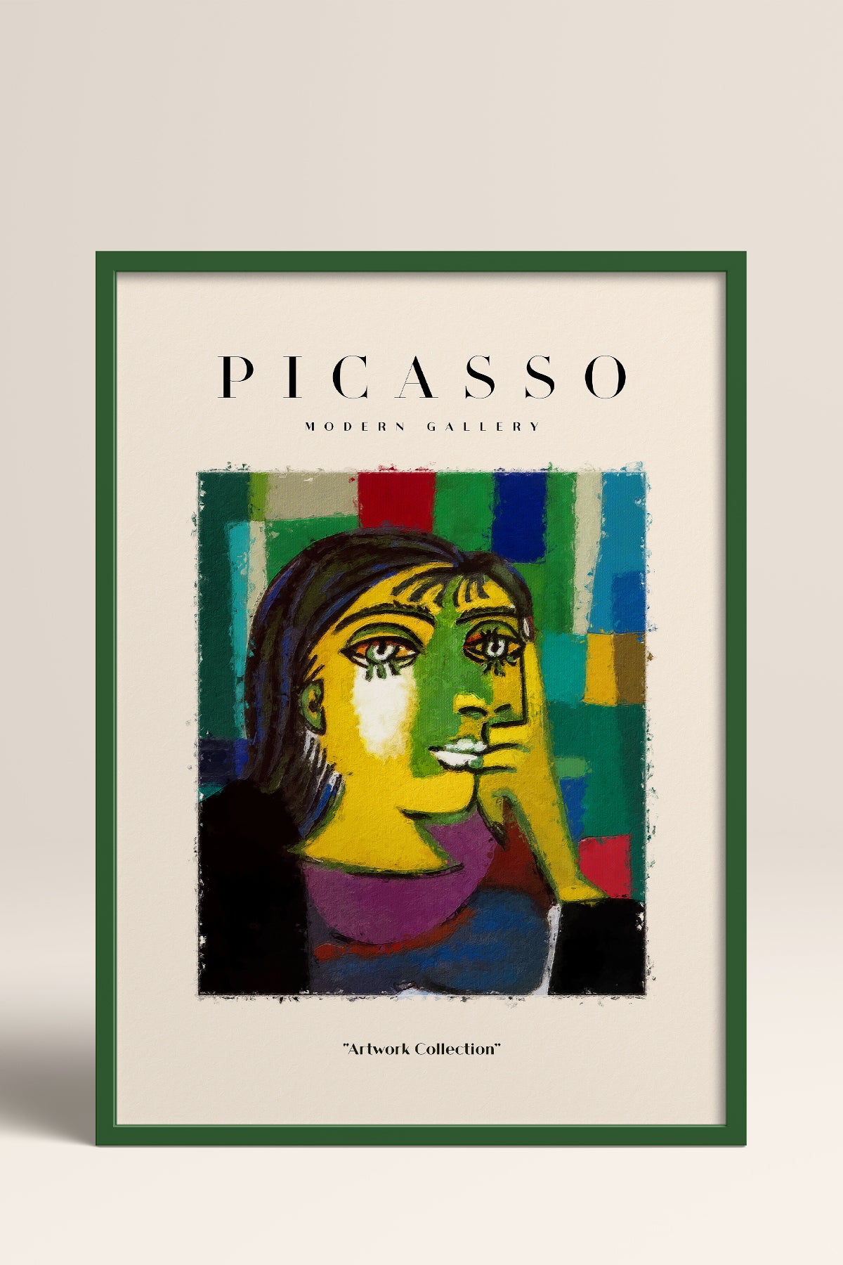 HOMEPACK Ahşap Çerçeveli Tablo Çerçeveli Poster Sanatsal Modern Duvar Dekoru PICASSO-05