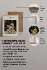 HOMEPACK Ahşap Çerçeveli Tablo Çerçeveli Poster Sanatsal Modern Duvar Dekoru PICASSO-06