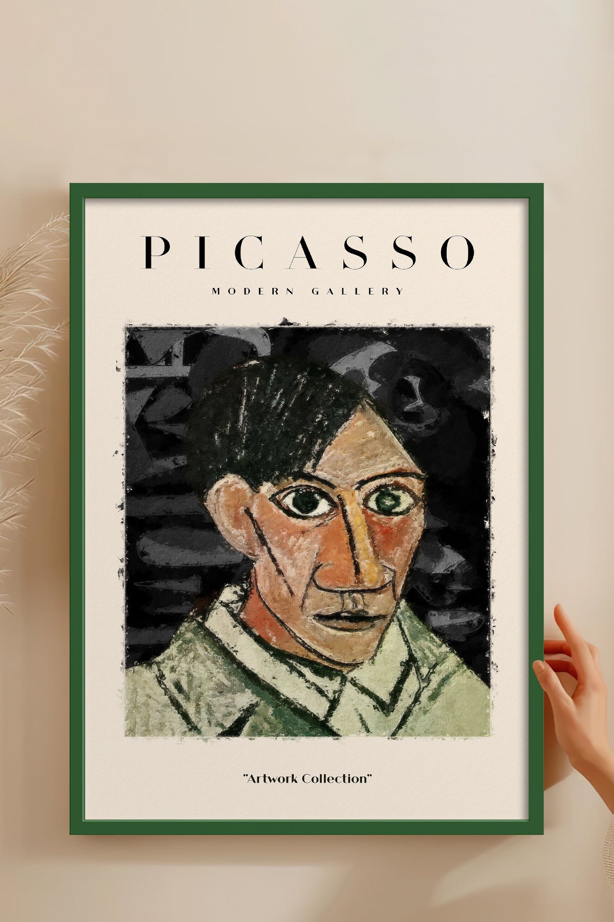 HOMEPACK Ahşap Çerçeveli Tablo Çerçeveli Poster Sanatsal Modern Duvar Dekoru PICASSO-06