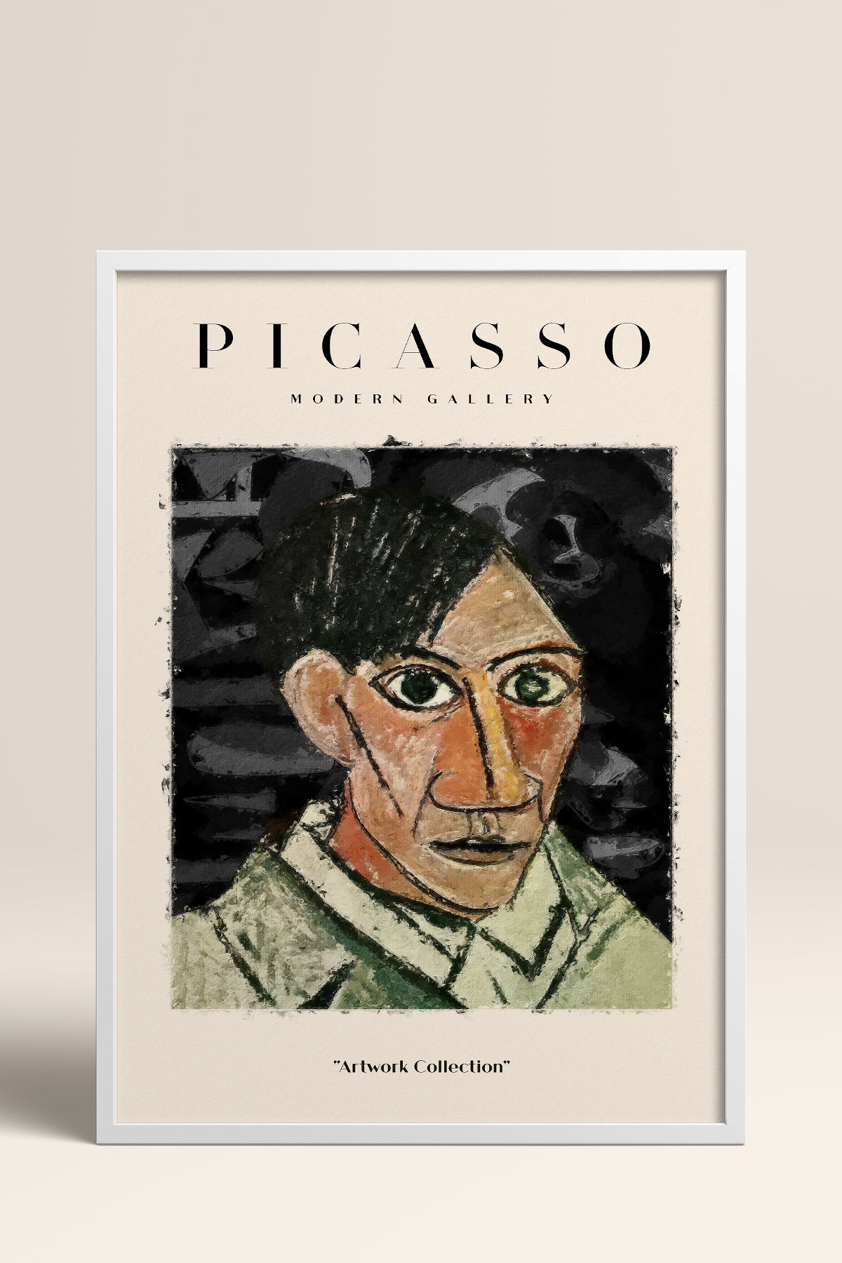 HOMEPACK Ahşap Çerçeveli Tablo Çerçeveli Poster Sanatsal Modern Duvar Dekoru PICASSO-06