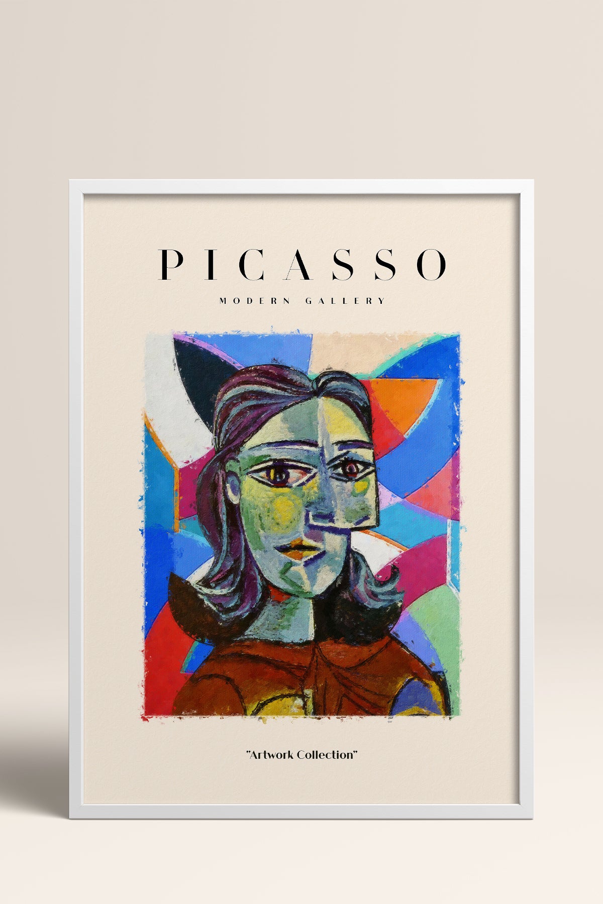 HOMEPACK Ahşap Çerçeveli Tablo Çerçeveli Poster Sanatsal Modern Duvar Dekoru PICASSO-07