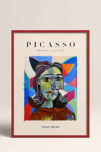 HOMEPACK Ahşap Çerçeveli Tablo Çerçeveli Poster Sanatsal Modern Duvar Dekoru PICASSO-07