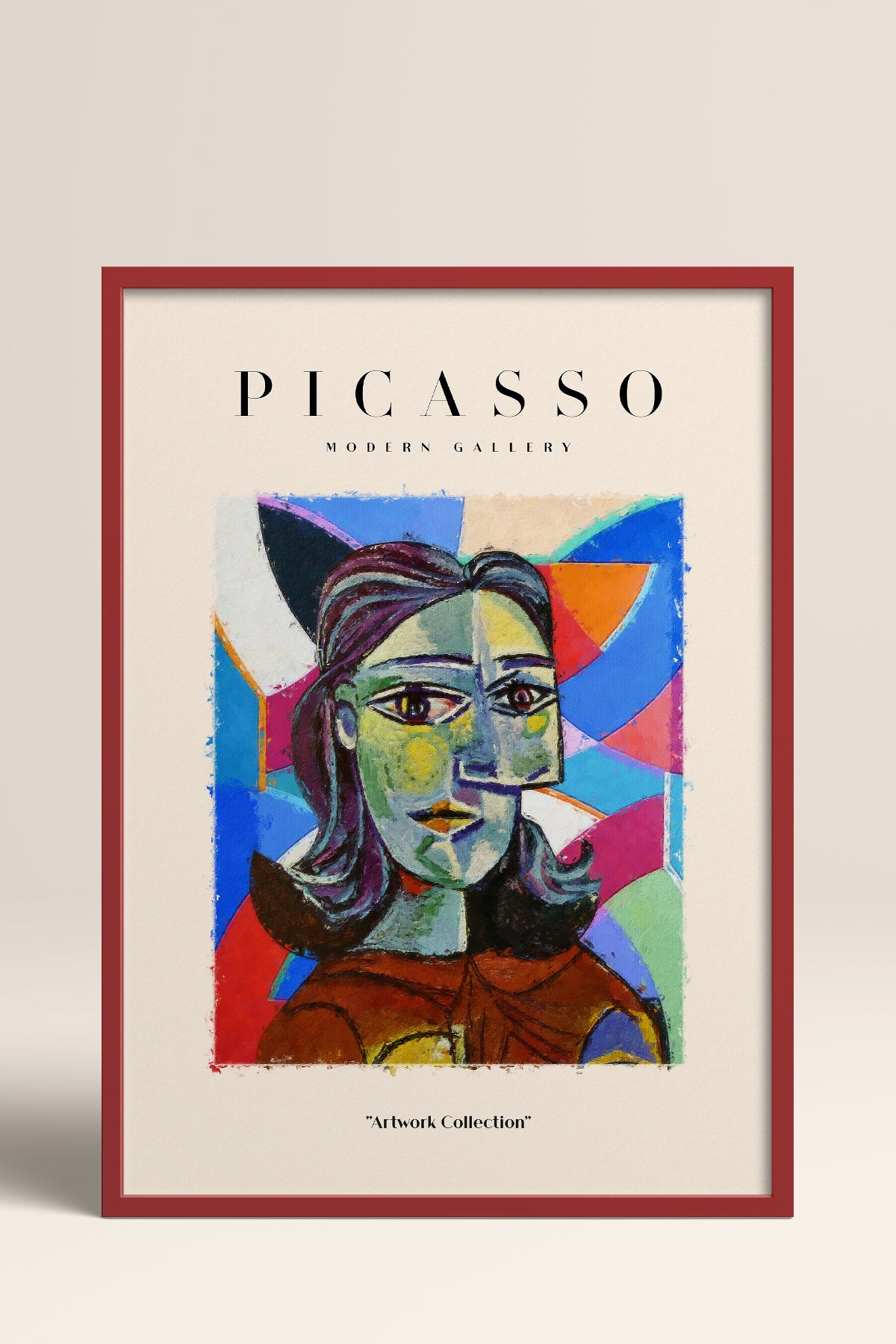 HOMEPACK Ahşap Çerçeveli Tablo Çerçeveli Poster Sanatsal Modern Duvar Dekoru PICASSO-07