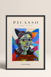 HOMEPACK Ahşap Çerçeveli Tablo Çerçeveli Poster Sanatsal Modern Duvar Dekoru PICASSO-07