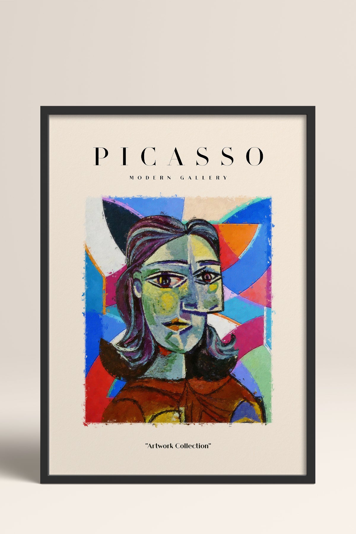 HOMEPACK Ahşap Çerçeveli Tablo Çerçeveli Poster Sanatsal Modern Duvar Dekoru PICASSO-07