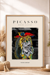 HOMEPACK Ahşap Çerçeveli Tablo Çerçeveli Poster Sanatsal Modern Duvar Dekoru PICASSO-08