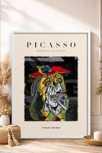HOMEPACK Ahşap Çerçeveli Tablo Çerçeveli Poster Sanatsal Modern Duvar Dekoru PICASSO-08