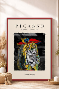 HOMEPACK Ahşap Çerçeveli Tablo Çerçeveli Poster Sanatsal Modern Duvar Dekoru PICASSO-08