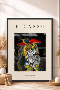 HOMEPACK Ahşap Çerçeveli Tablo Çerçeveli Poster Sanatsal Modern Duvar Dekoru PICASSO-08