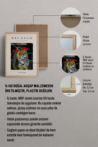 HOMEPACK Ahşap Çerçeveli Tablo Çerçeveli Poster Sanatsal Modern Duvar Dekoru PICASSO-08