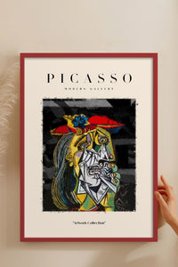 HOMEPACK Ahşap Çerçeveli Tablo Çerçeveli Poster Sanatsal Modern Duvar Dekoru PICASSO-08