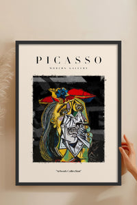 HOMEPACK Ahşap Çerçeveli Tablo Çerçeveli Poster Sanatsal Modern Duvar Dekoru PICASSO-08