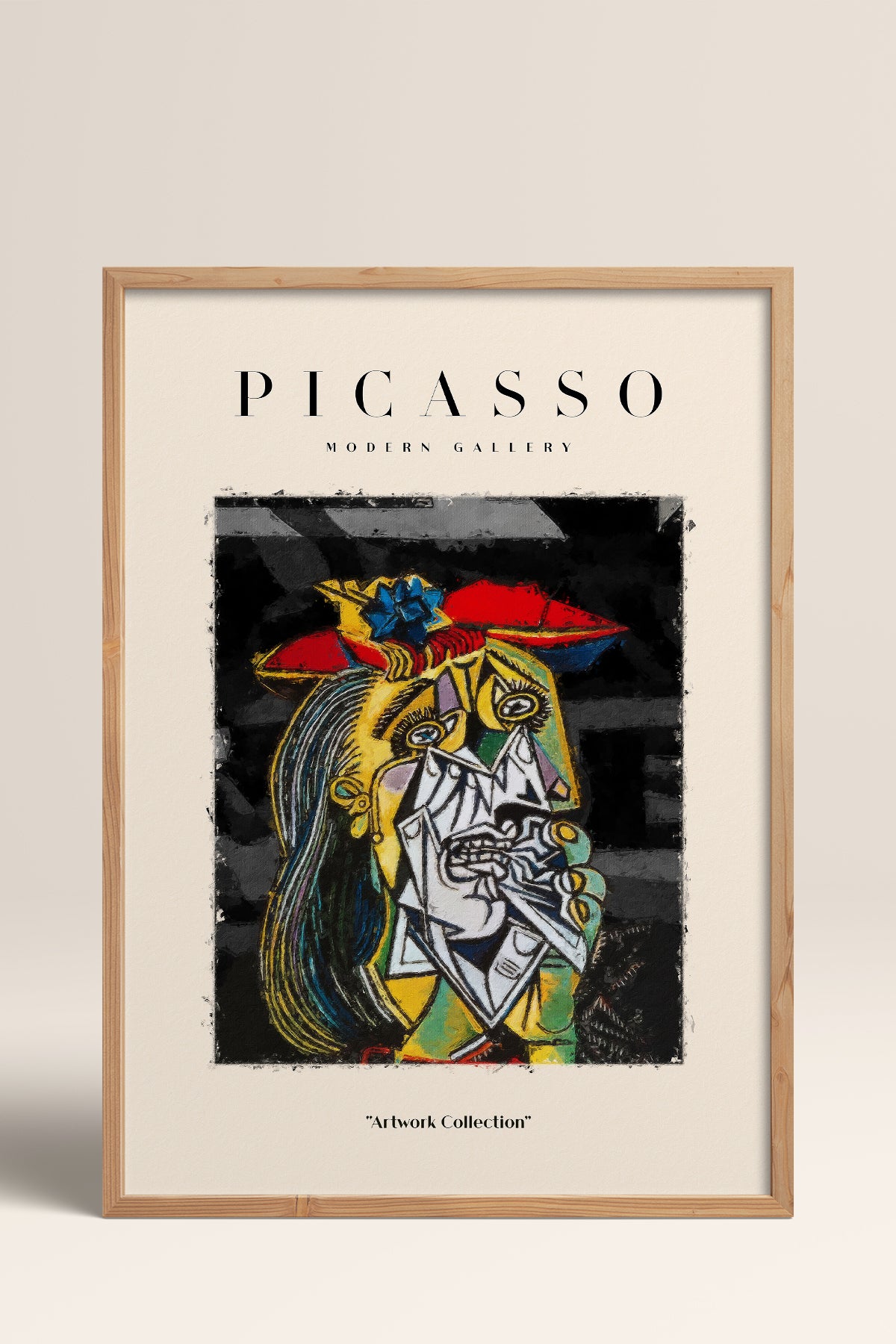HOMEPACK Ahşap Çerçeveli Tablo Çerçeveli Poster Sanatsal Modern Duvar Dekoru PICASSO-08