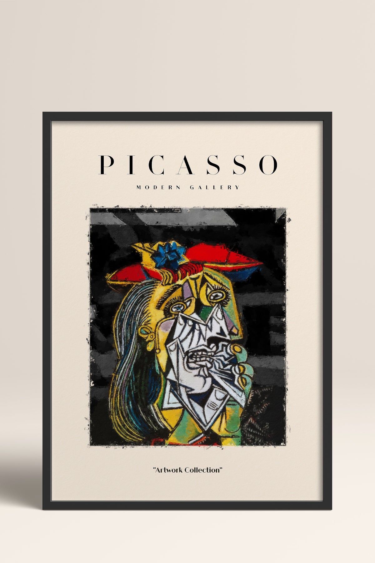 HOMEPACK Ahşap Çerçeveli Tablo Çerçeveli Poster Sanatsal Modern Duvar Dekoru PICASSO-08