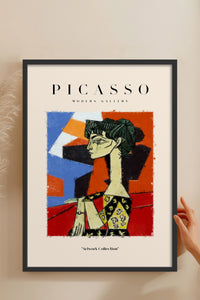 HOMEPACK Ahşap Çerçeveli Tablo Çerçeveli Poster Sanatsal Modern Duvar Dekoru PICASSO-09