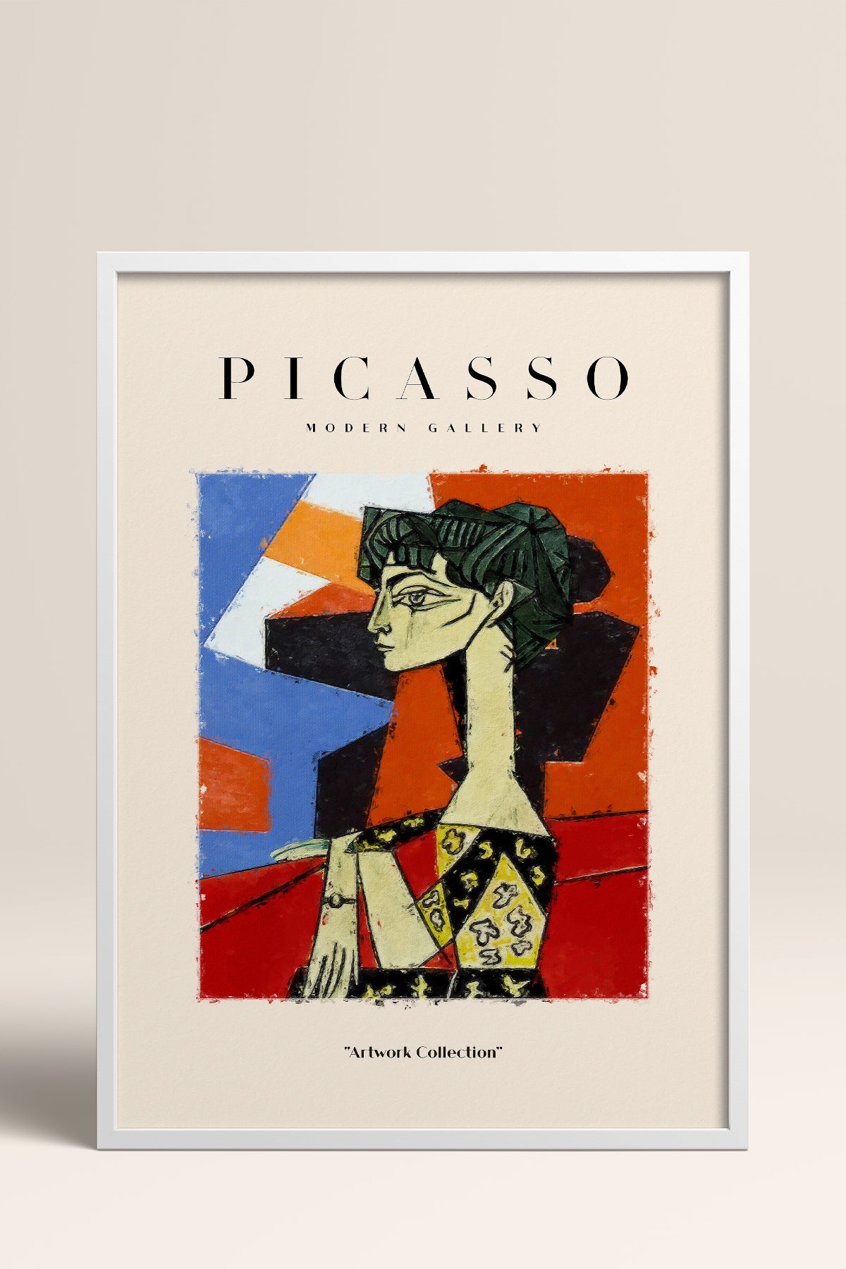 HOMEPACK Ahşap Çerçeveli Tablo Çerçeveli Poster Sanatsal Modern Duvar Dekoru PICASSO-09