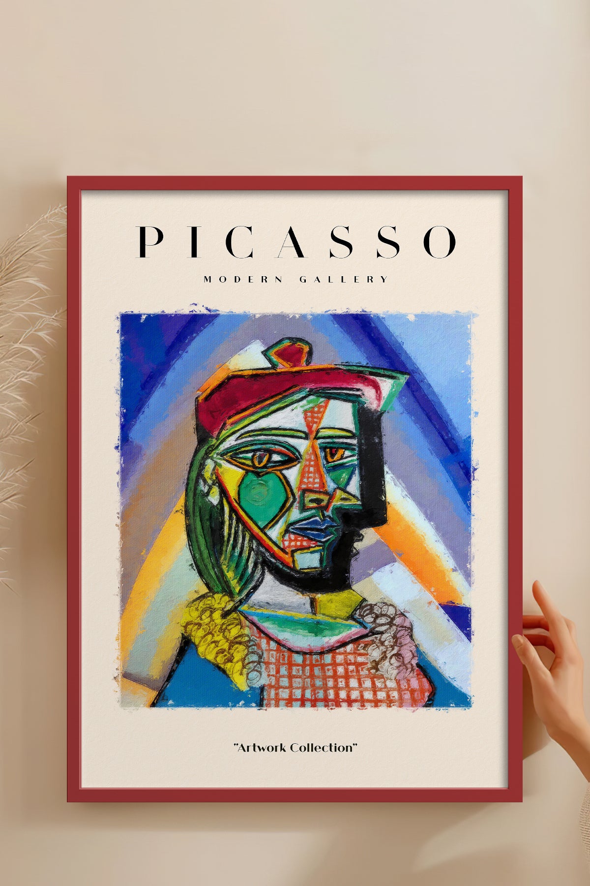 HOMEPACK Ahşap Çerçeveli Tablo Çerçeveli Poster Sanatsal Modern Duvar Dekoru PICASSO-10
