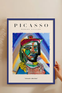 HOMEPACK Ahşap Çerçeveli Tablo Çerçeveli Poster Sanatsal Modern Duvar Dekoru PICASSO-10