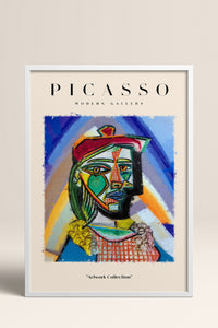 HOMEPACK Ahşap Çerçeveli Tablo Çerçeveli Poster Sanatsal Modern Duvar Dekoru PICASSO-10