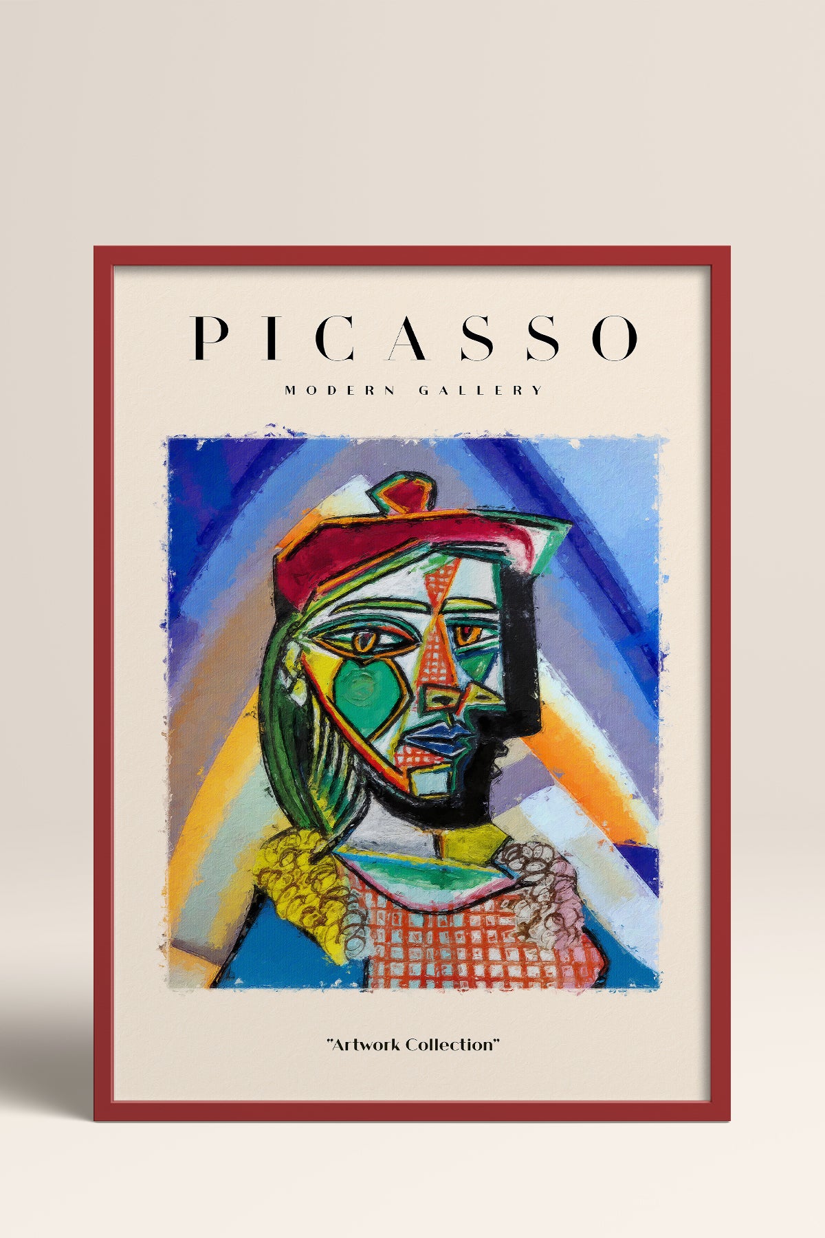 HOMEPACK Ahşap Çerçeveli Tablo Çerçeveli Poster Sanatsal Modern Duvar Dekoru PICASSO-10