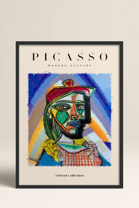 HOMEPACK Ahşap Çerçeveli Tablo Çerçeveli Poster Sanatsal Modern Duvar Dekoru PICASSO-10
