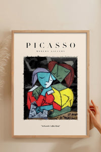 HOMEPACK Ahşap Çerçeveli Tablo Çerçeveli Poster Sanatsal Modern Duvar Dekoru PICASSO-11