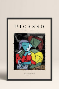 HOMEPACK Ahşap Çerçeveli Tablo Çerçeveli Poster Sanatsal Modern Duvar Dekoru PICASSO-11
