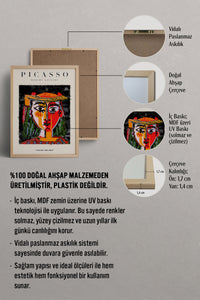 HOMEPACK Ahşap Çerçeveli Tablo Çerçeveli Poster Sanatsal Modern Duvar Dekoru PICASSO-12
