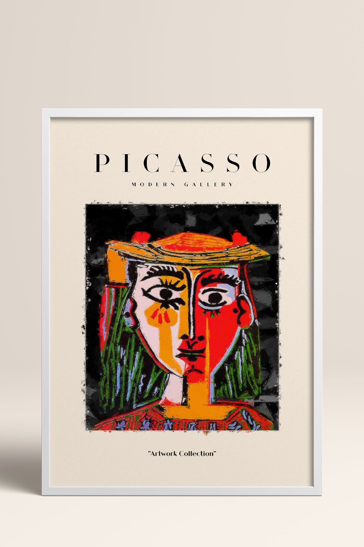 HOMEPACK Ahşap Çerçeveli Tablo Çerçeveli Poster Sanatsal Modern Duvar Dekoru PICASSO-12