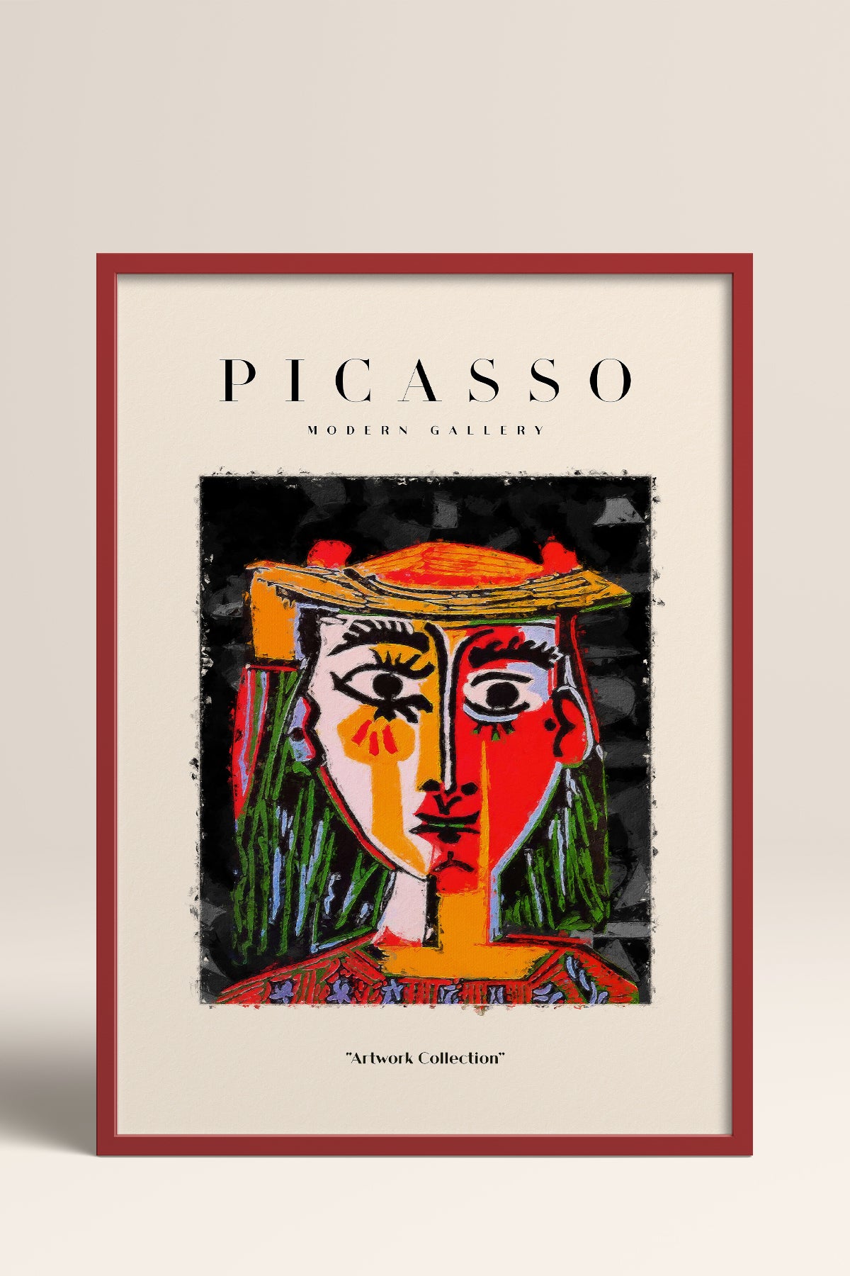 HOMEPACK Ahşap Çerçeveli Tablo Çerçeveli Poster Sanatsal Modern Duvar Dekoru PICASSO-12