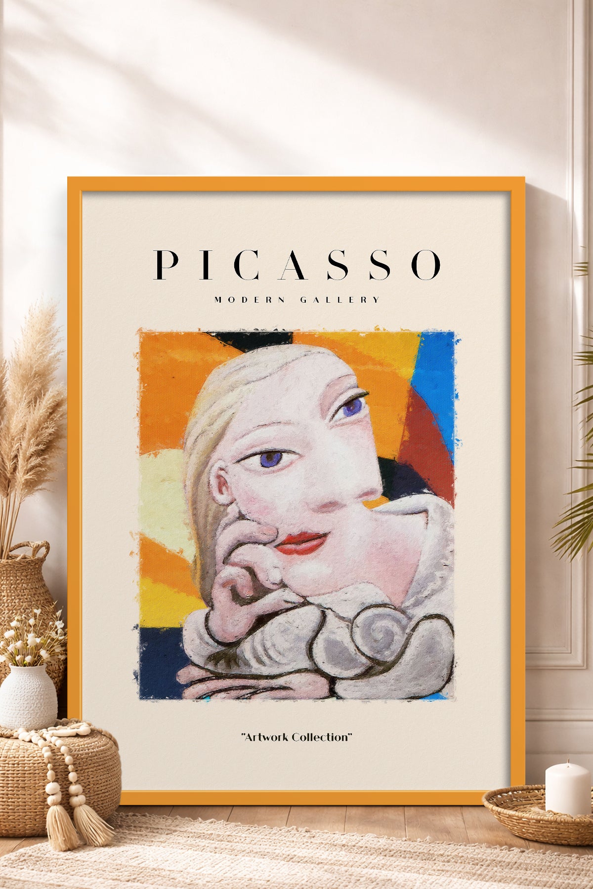 HOMEPACK Ahşap Çerçeveli Tablo Çerçeveli Poster Sanatsal Modern Duvar Dekoru PICASSO-13