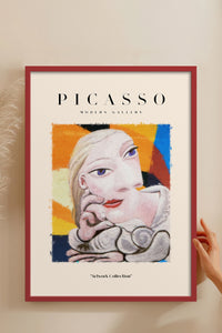 HOMEPACK Ahşap Çerçeveli Tablo Çerçeveli Poster Sanatsal Modern Duvar Dekoru PICASSO-13