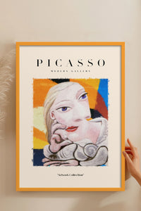 HOMEPACK Ahşap Çerçeveli Tablo Çerçeveli Poster Sanatsal Modern Duvar Dekoru PICASSO-13
