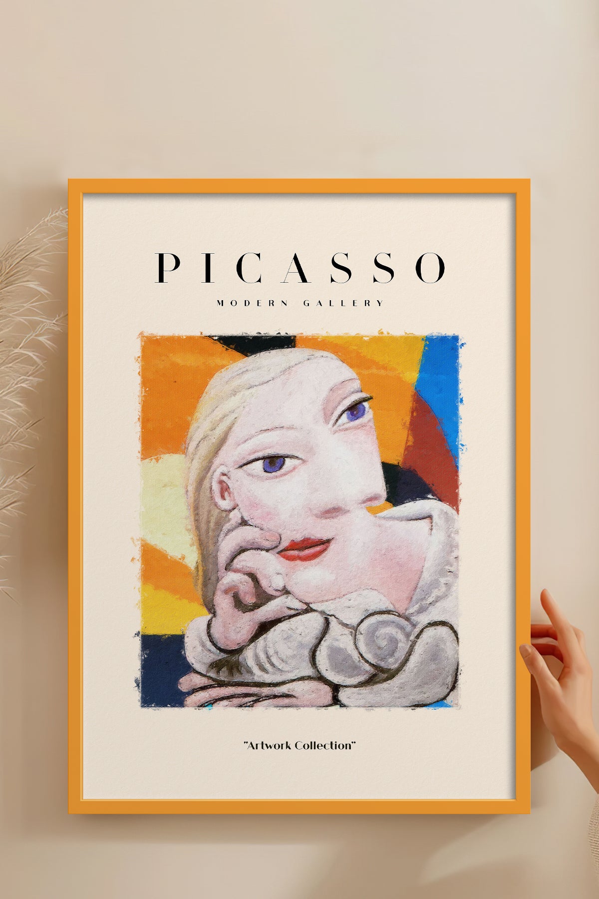 HOMEPACK Ahşap Çerçeveli Tablo Çerçeveli Poster Sanatsal Modern Duvar Dekoru PICASSO-13