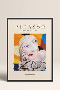 HOMEPACK Ahşap Çerçeveli Tablo Çerçeveli Poster Sanatsal Modern Duvar Dekoru PICASSO-13