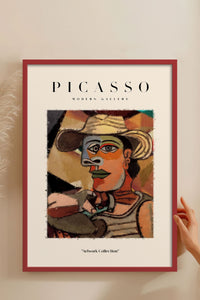 HOMEPACK Ahşap Çerçeveli Tablo Çerçeveli Poster Sanatsal Modern Duvar Dekoru PICASSO-14