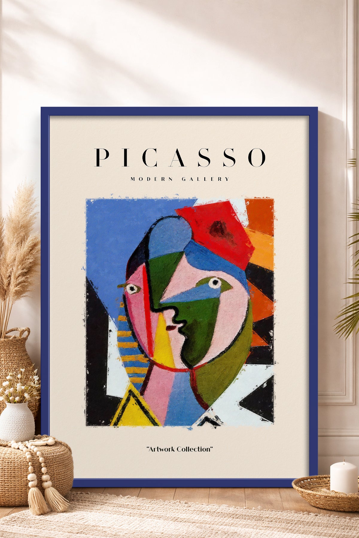 HOMEPACK Ahşap Çerçeveli Tablo Çerçeveli Poster Sanatsal Modern Duvar Dekoru PICASSO-15